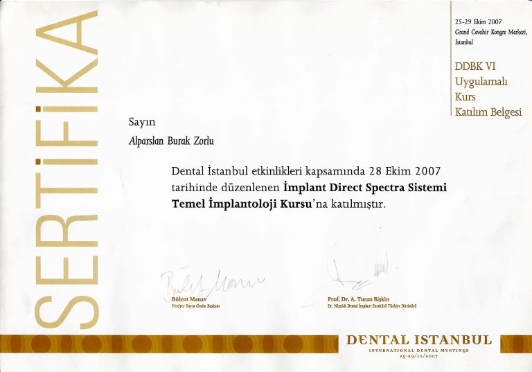 2007 Temel İmplantoloji Kursu