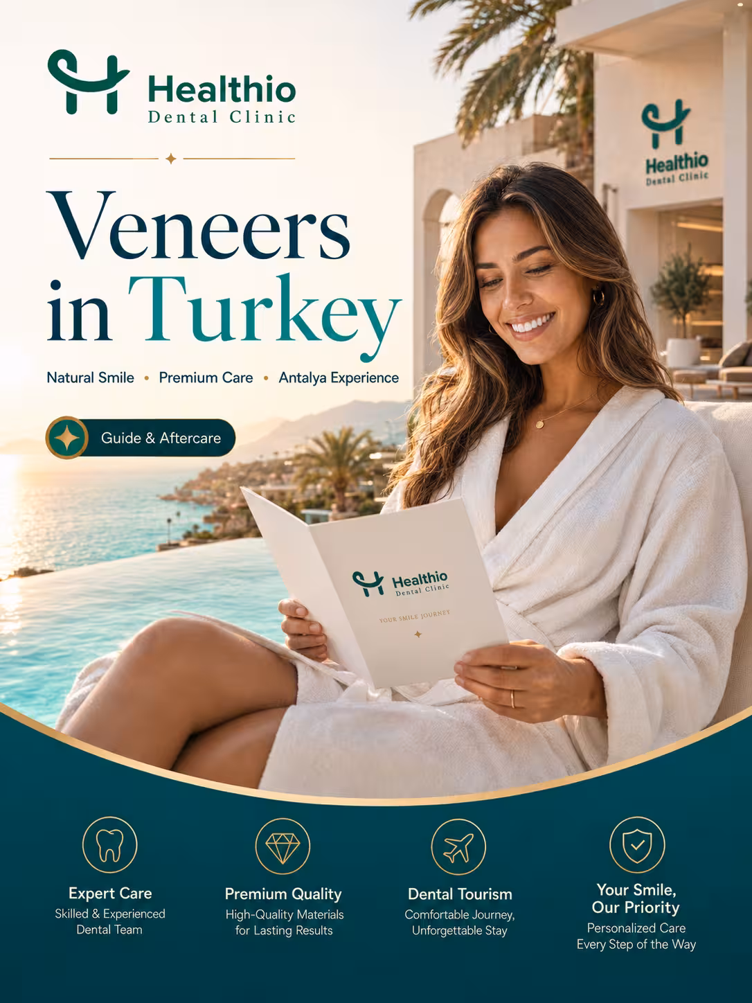 Veneers Turkey vs UK price comparison — save up to 70% on dental veneers in Antalya compared to UK private clinics