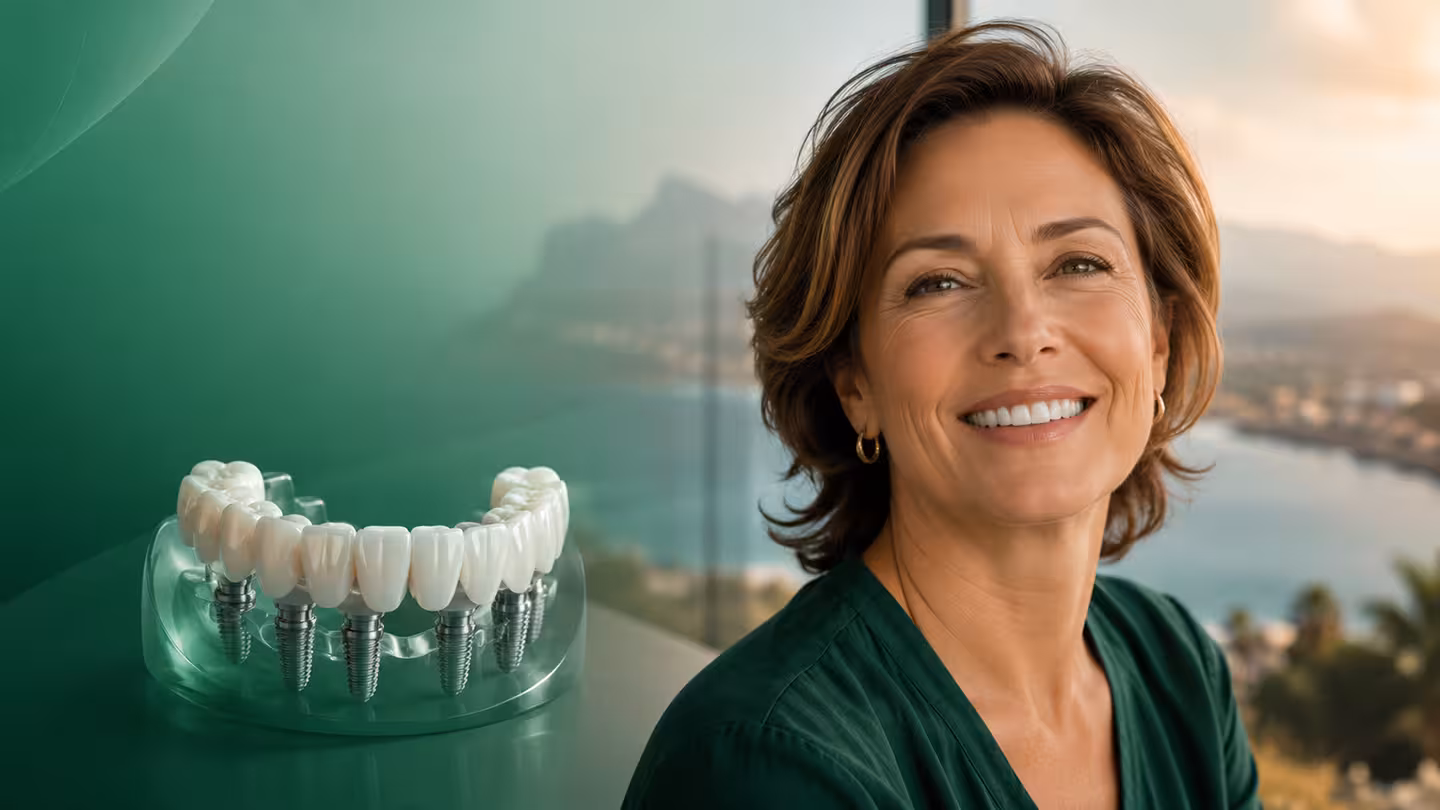 Full-arch implant packages from £1,750 per jaw.